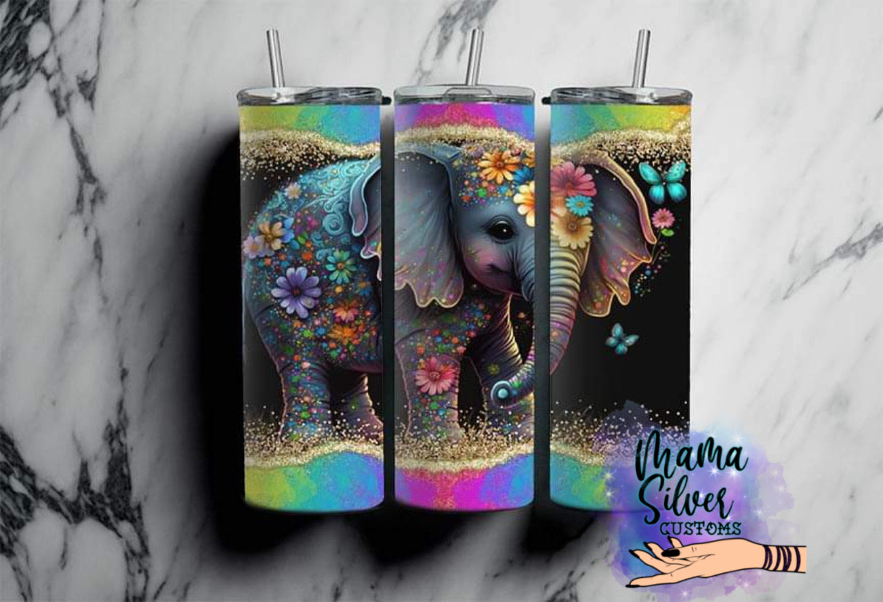 Neon Elephant 20oz Skinny Tumbler